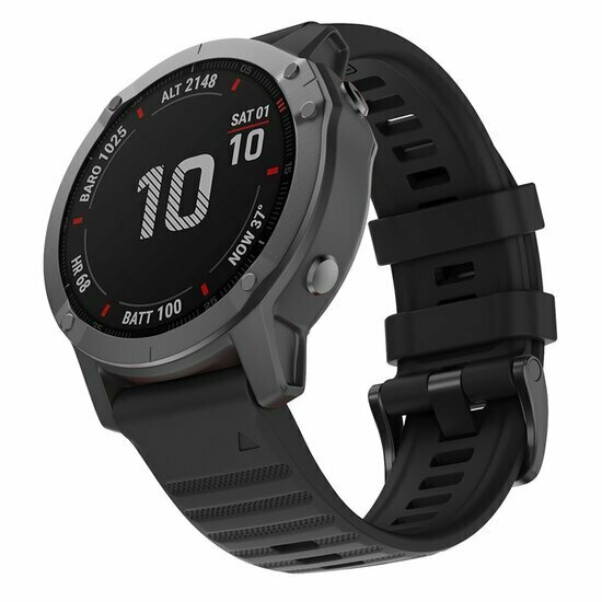 Silikonband - Schwarz - Garmin Tactix 8 - 51mm