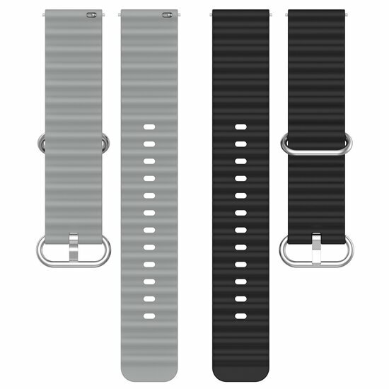Garmin Vivoactive 6 / Vivoactive 5 / Vivoactive 3 - Ocean Style Armband - Schwarz/Grau
