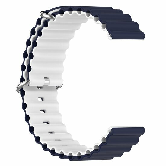 Garmin Vivoactive 6 / Vivoactive 5 / Vivoactive 3 - Ocean Style Armband - Dunkelblau / Wei&szlig;