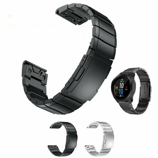 Edelstahl-Gliederarmband - Silber - Garmin Fenix 8 / 8 Pro - 47mm