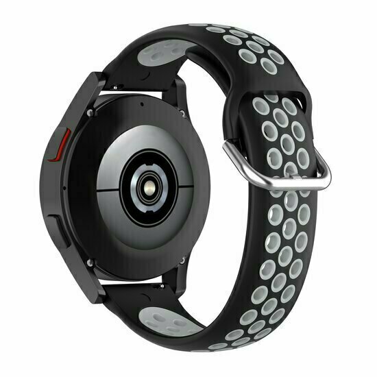 Silikon-Sportband mit Schnalle - Schwarz + Grau - Xiaomi Redmi Watch 5 Active / Redmi Watch 5 Lite