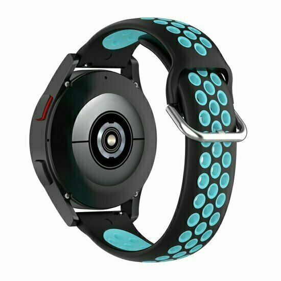 Silikon-Sportband mit Schnalle - Schwarz + Blau - Xiaomi Redmi Watch 5 Active / Redmi Watch 5 Lite