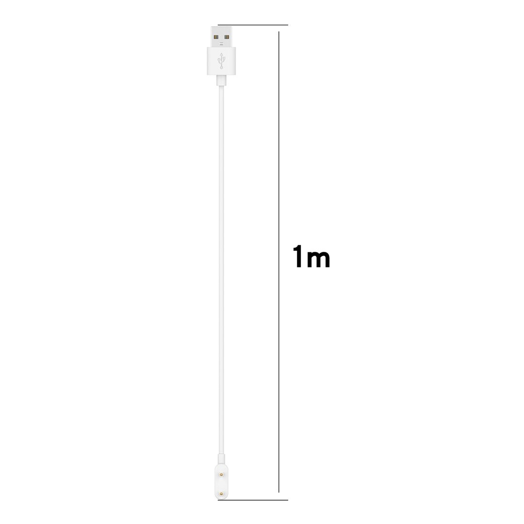 Ladeger&auml;t / Ladekabel - Geeignet f&uuml;r Huawei Watch Fit 4 / 3 / 2 / 1 / Fit New / Fit Mini - Huawei Honor Band - Huawei Band 9 / 8 / 7 / 6 - USB-Anschluss - 1 Meter - Wei&szlig;