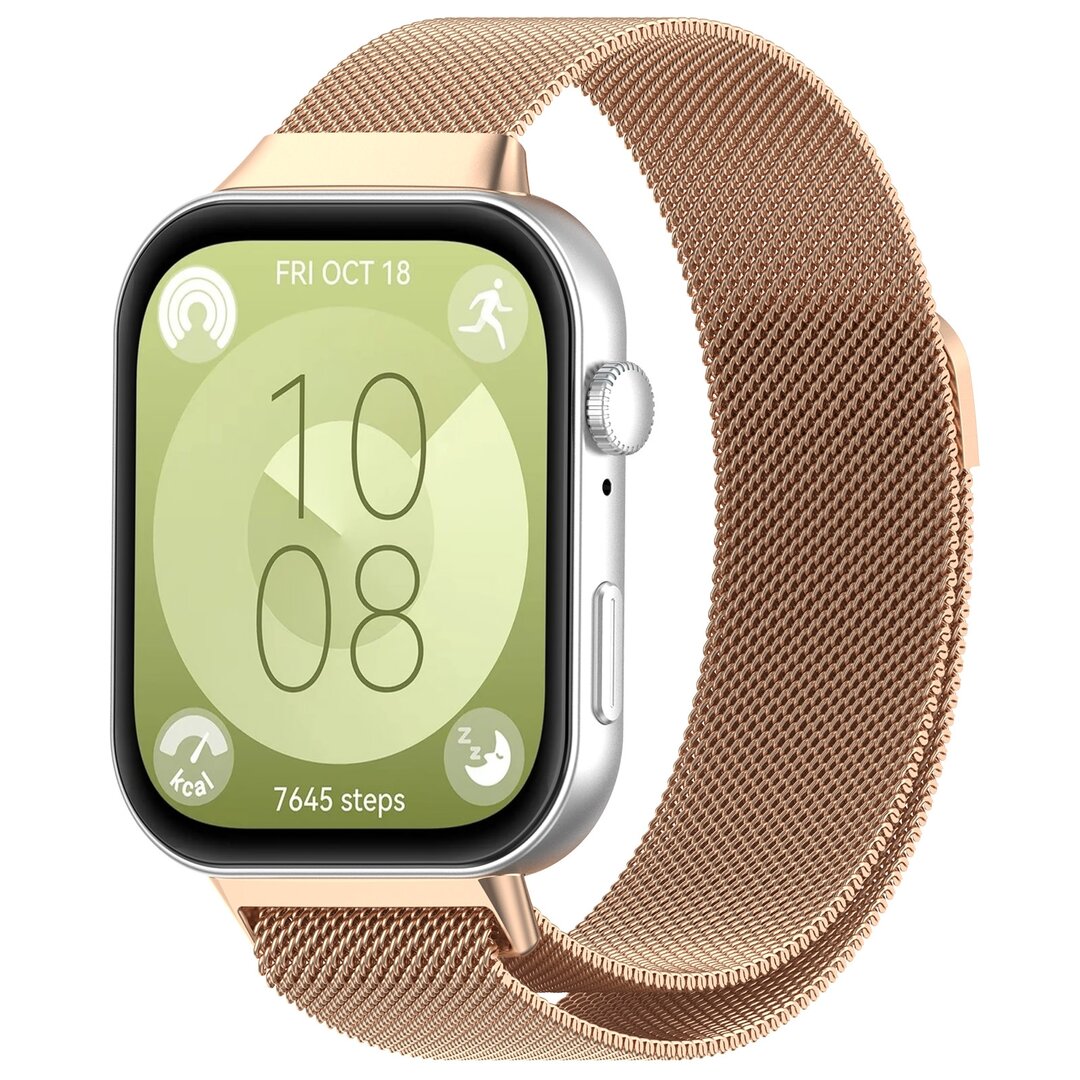 Milanaise Armband - Champagner / Ros&eacute;gold - Huawei Watch Fit 3 / Fit 4