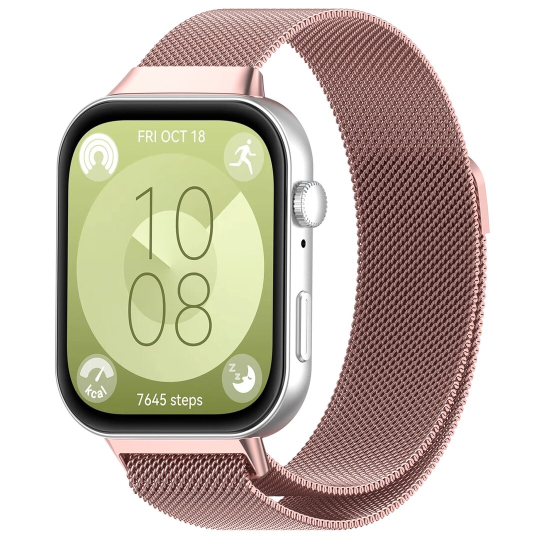 Milanaise Armband - Rose rosa - Huawei Watch Fit 3 / Fit 4