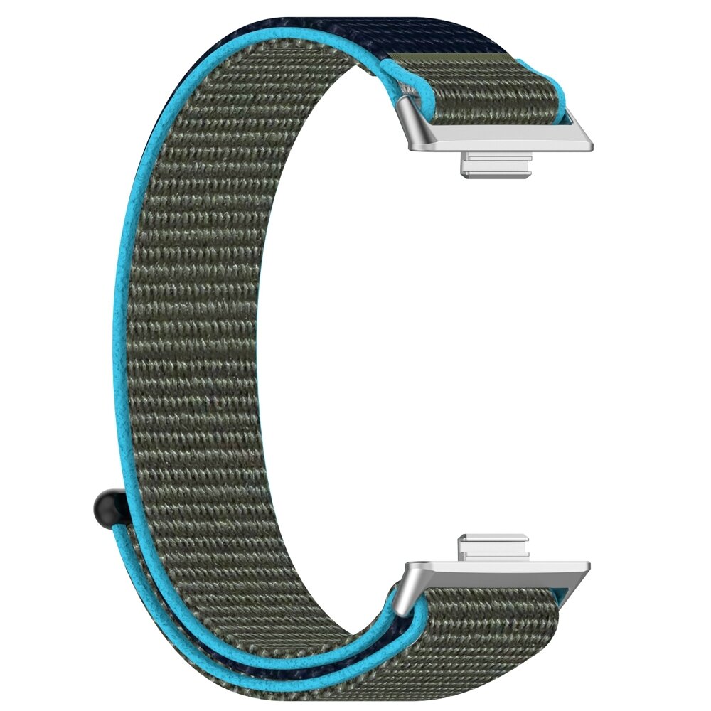 Sport Loop Nylonband - Blau mit Gr&uuml;n - Huawei Watch Fit 3 / Fit 4