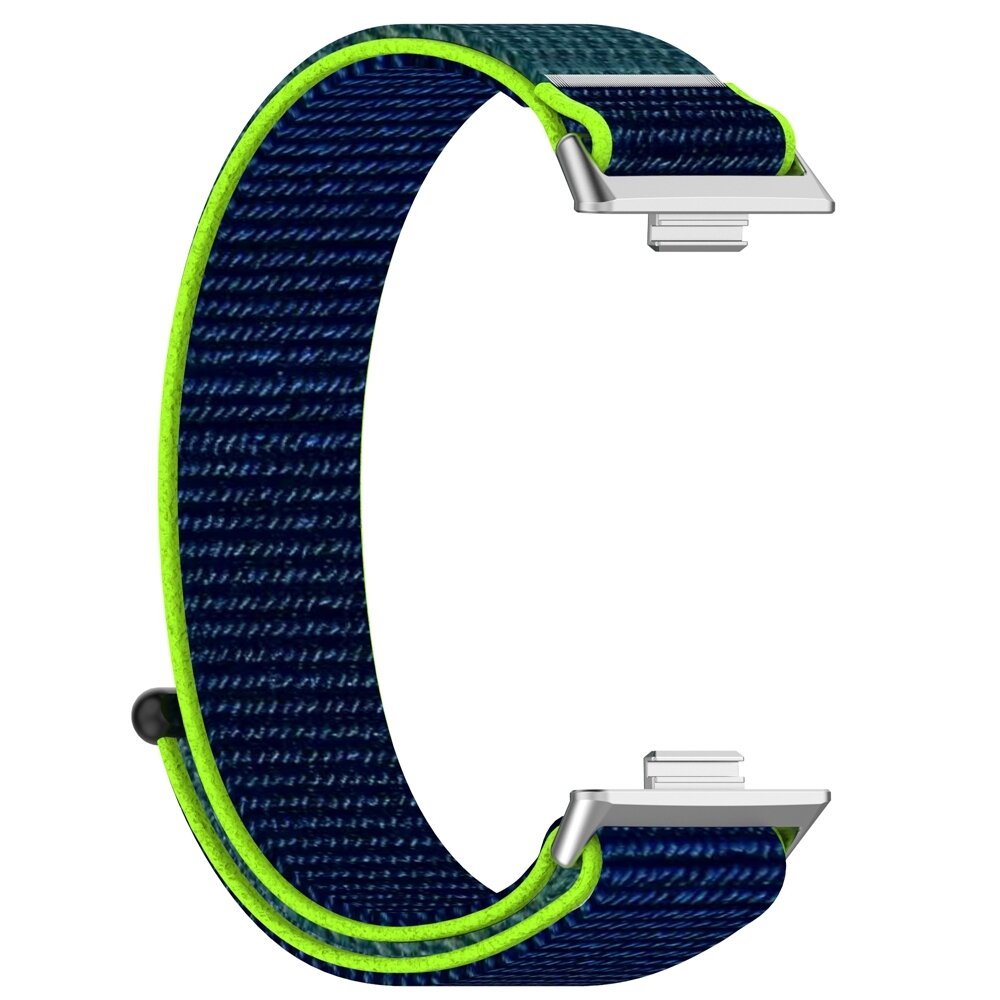 Sport Loop Nylonband - Blau mit Lindgr&uuml;n - Huawei Watch Fit 3 / Fit 4