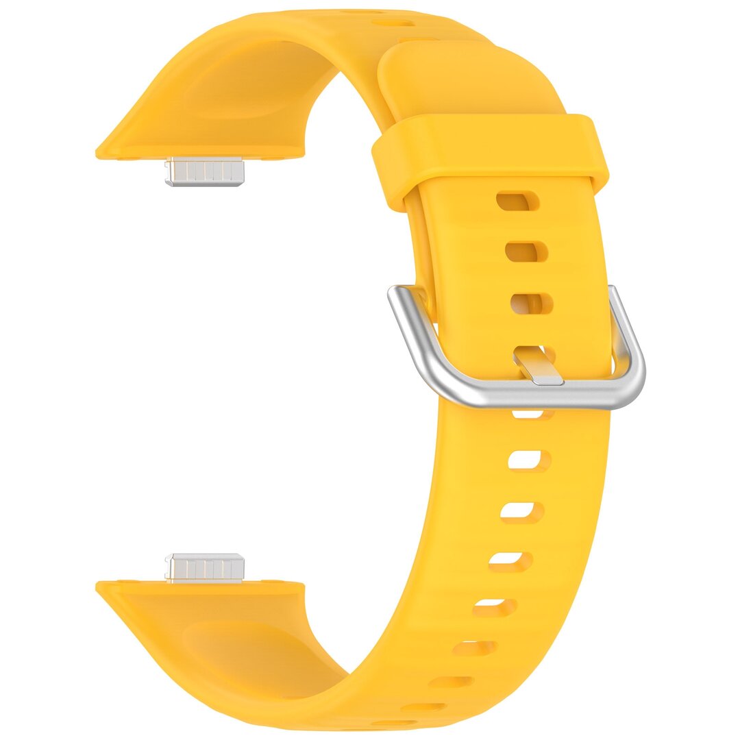 Silikonband mit Dornschlie&szlig;e - Gelb - Huawei Watch Fit 3 / Fit 4