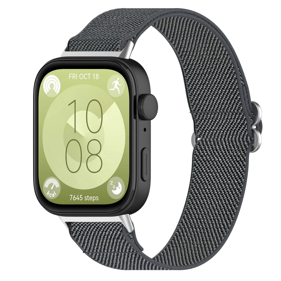 Elastisches Nylonband - Grau - Huawei Watch Fit 3 / Fit 4