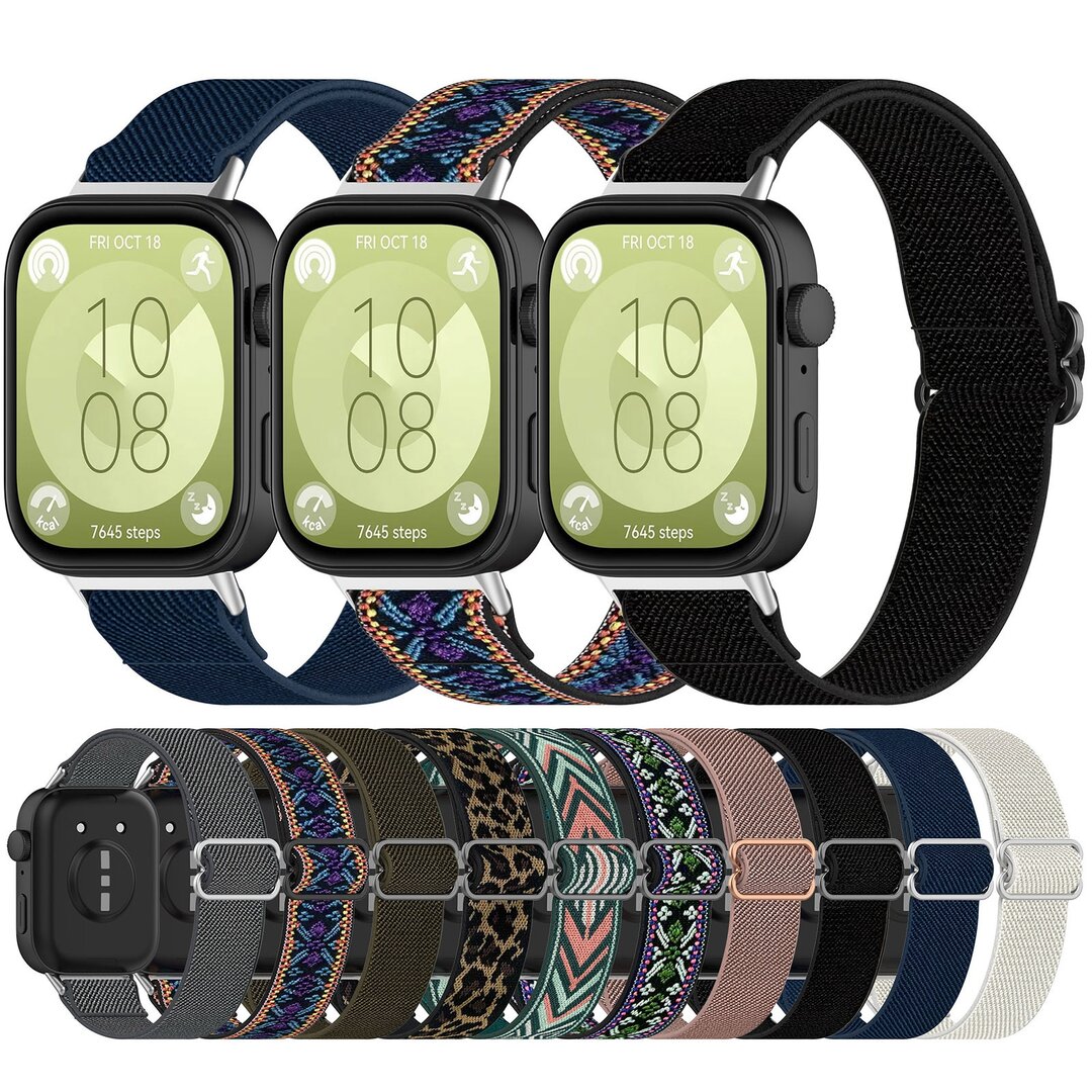 Elastisches Nylonband - Bohemian blau - Huawei Watch Fit 3 / Fit 4
