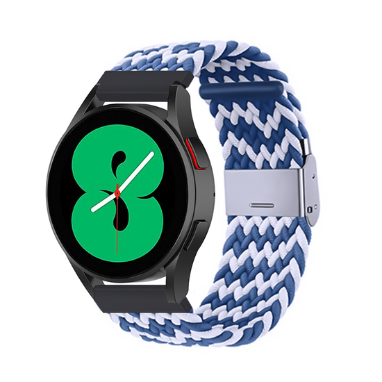 Geflochtenes Nylonband - Blau / Wei&szlig; - Xiaomi Watch 2 / Xiaomi Watch S1 / S2 / S3 / S4 / Mi Watch