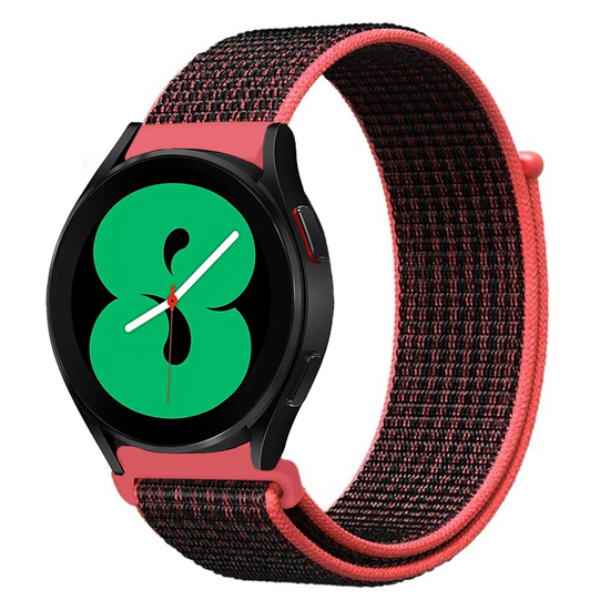Sport Loop Nylon armband - Pink/Schwarz - Xiaomi Watch 2 / Xiaomi Watch S1 / S2 / S3 / S4 / Mi Watch