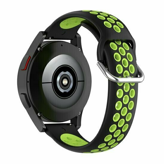 Silikon-Sportband mit Schnalle - Schwarz + Gr&uuml;n - Xiaomi Watch 2 / Xiaomi Watch S1 / S2 / S3 / S4 / Mi Watch