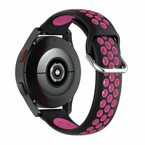 Silikon-Sportband mit Schnalle - Schwarz + Rosa - Xiaomi Watch 2 / Xiaomi Watch S1 / S2 / S3 / S4 / Mi Watch