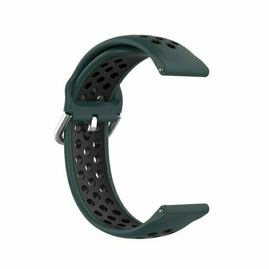 Silikon-Sportband mit Schnalle - Dunkelgr&uuml;n + Schwarz - Xiaomi Watch 2 / Xiaomi Watch S1 / S2 / S3 / S4 / Mi Watch