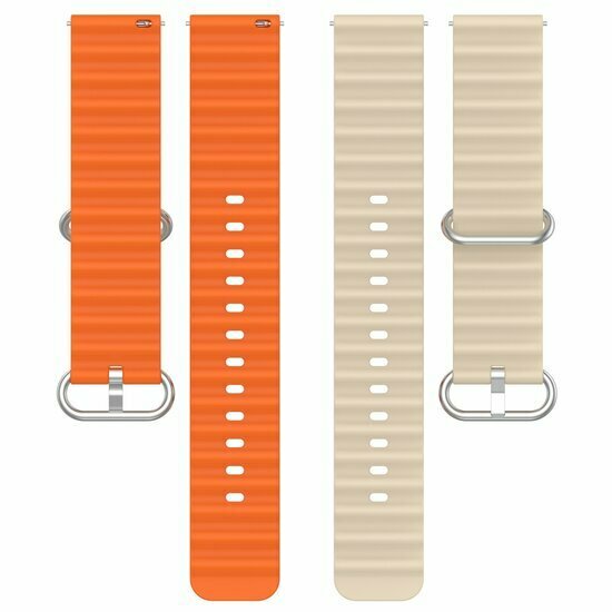 Garmin Forerunner 55 / 245 / 645 - Ocean Style Armband - Beige / orange