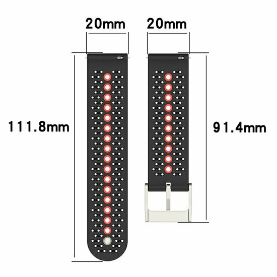 Garmin Forerunner 55 / 245 / 645 - Dot Pattern Armband - Schwarz mit blau