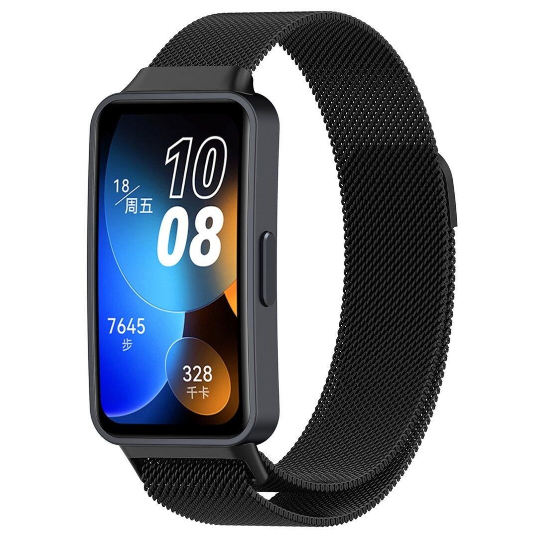 Milanaise Armband - Schwarz - Huawei Band 10 / 9 / 8