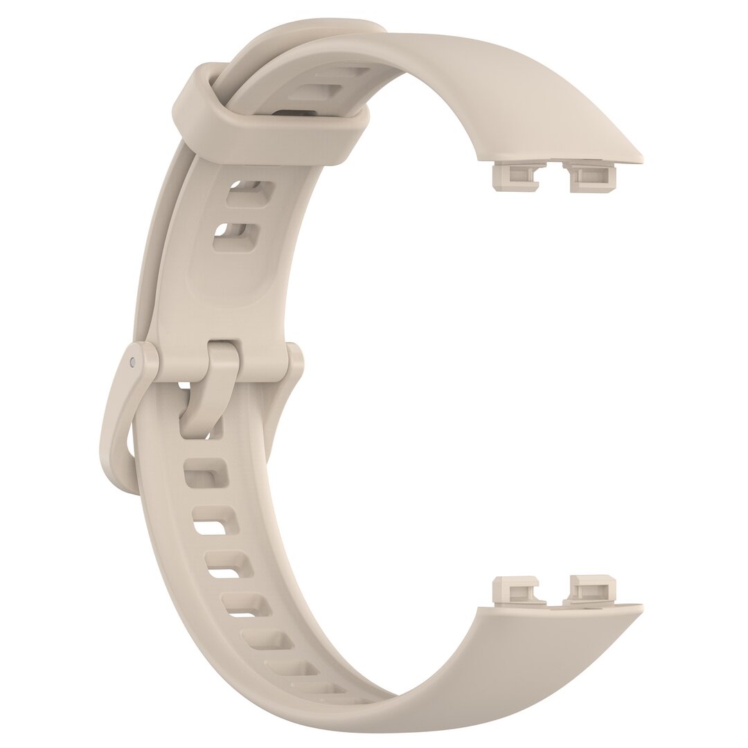 Silikonband mit Schnalle - Beige - Huawei Band 10 / 9 / 8