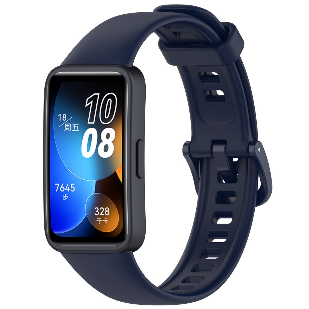 Silikonband mit Schnalle - Dunkelblau - Huawei Band 10 / 9 / 8
