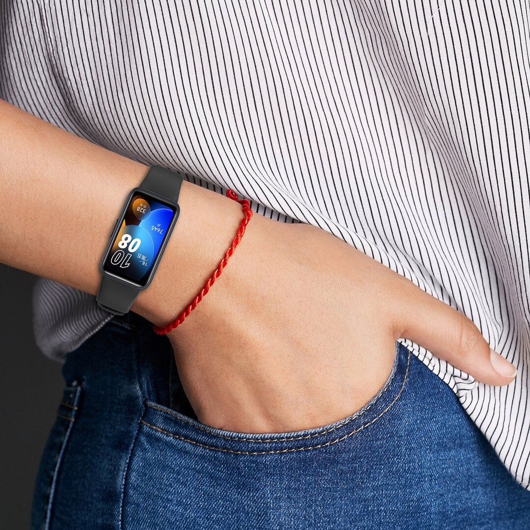 Silikonband mit Schnalle - Rot - Huawei Band 10 / 9 / 8