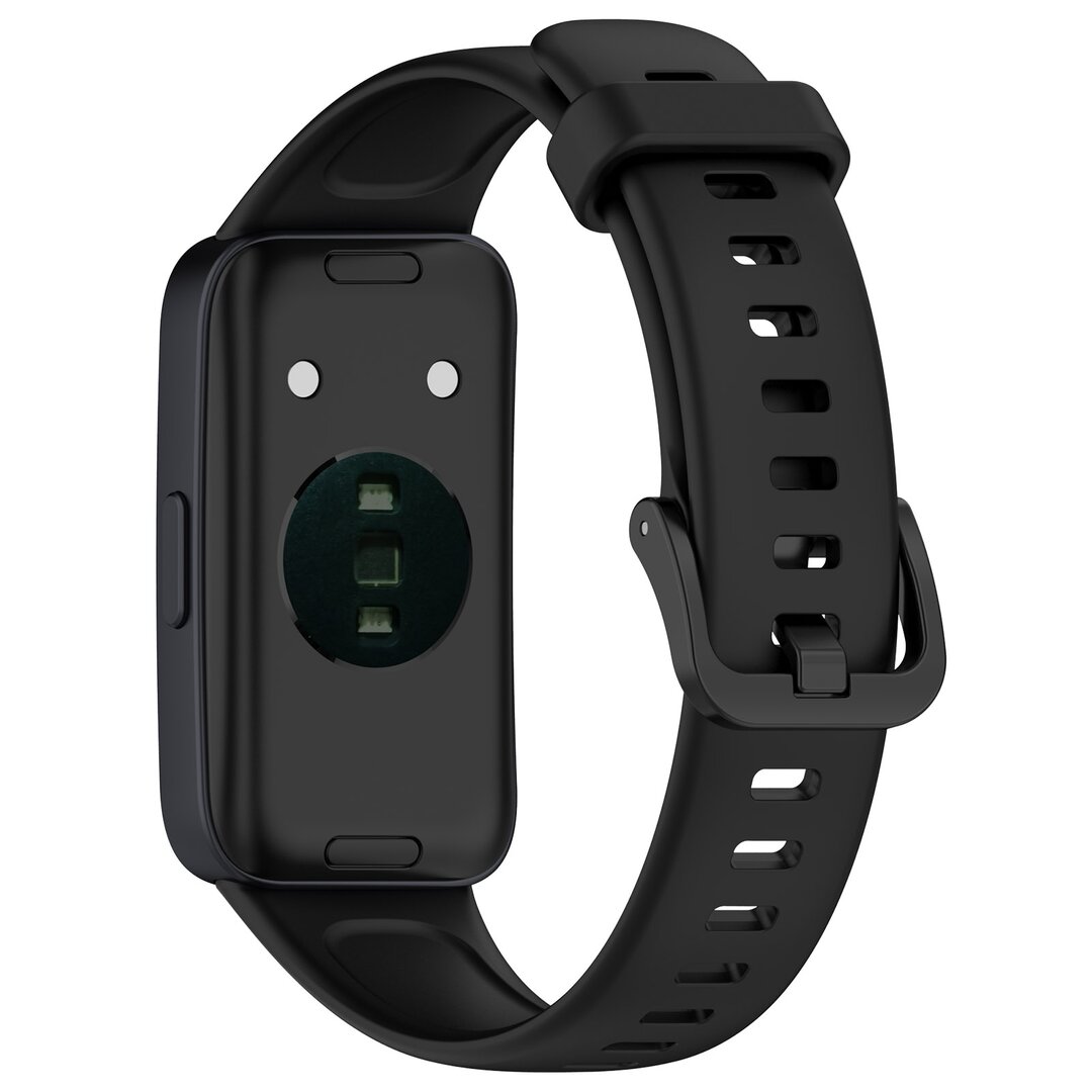 Silikonband mit Schnalle - Schwarz - Huawei Band 10 / 9 / 8