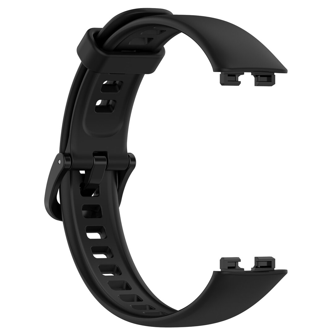 Silikonband mit Schnalle - Schwarz - Huawei Band 10 / 9 / 8