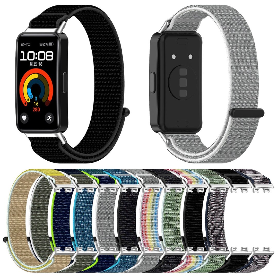 Sport Loop Nylonband - Schwarz - Huawei Band 10 / 9 / 8