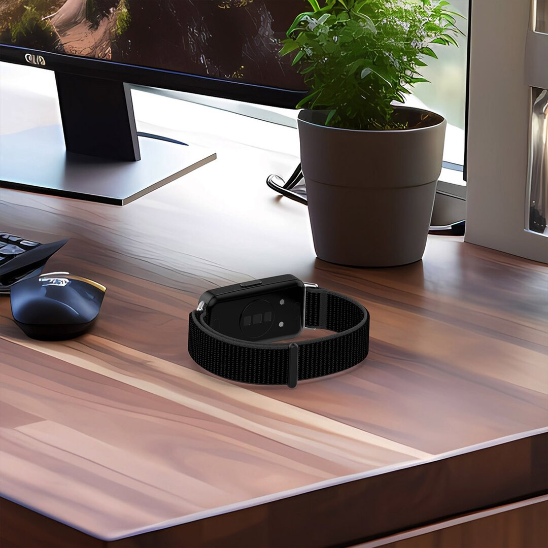 Sport Loop Nylonband - Schwarz - Huawei Band 10 / 9 / 8