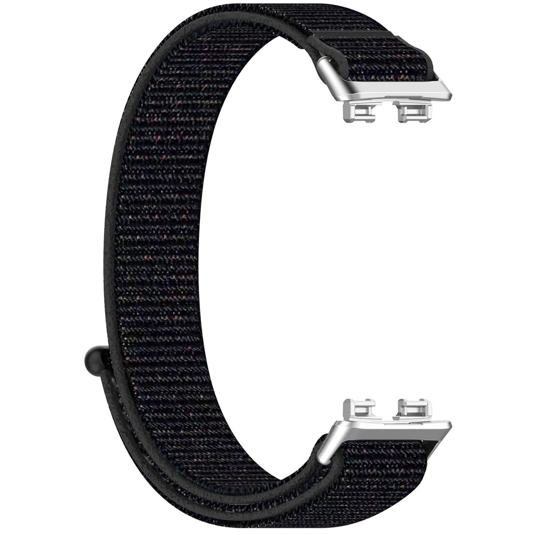 Sport Loop Nylonband - Schwarz melange - Huawei Band 10 / 9 / 8