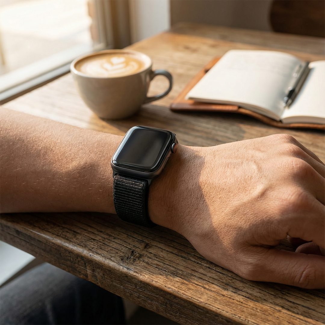 apple watch nylon sport band zwart 40/41mm