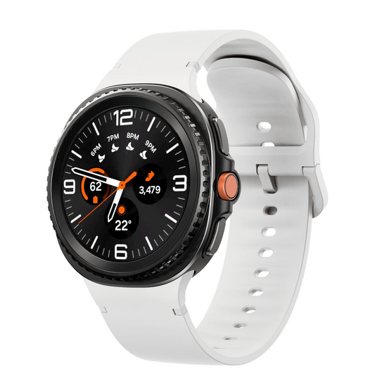 Weiches Silikonband - Gr&ouml;&szlig;e: M/L - Wei&szlig; - Samsung Galaxy Watch 8 - 40mm / 44mm