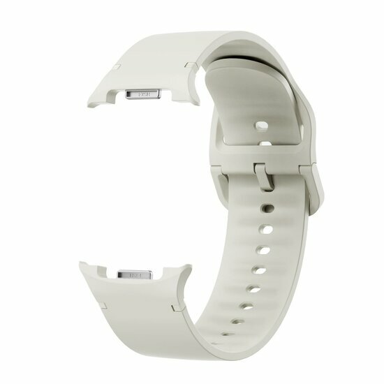 Weiches Silikonband - Gr&ouml;&szlig;e: M/L - Creme wei&szlig; - Samsung Galaxy Watch 8 - 40mm / 44mm