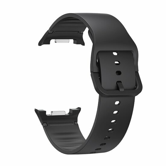 Weiches Silikonband - Gr&ouml;&szlig;e: M/L - Schwarz - Samsung Galaxy Watch 8 - 40mm / 44mm