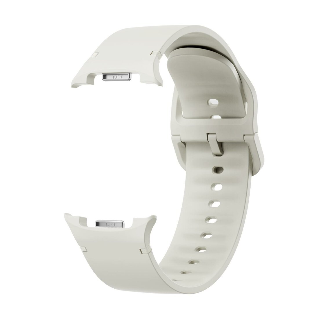 Weiches Silikonband - Gr&ouml;&szlig;e: S/M - Creme wei&szlig; - Samsung Galaxy Watch 8 - 40mm / 44mm