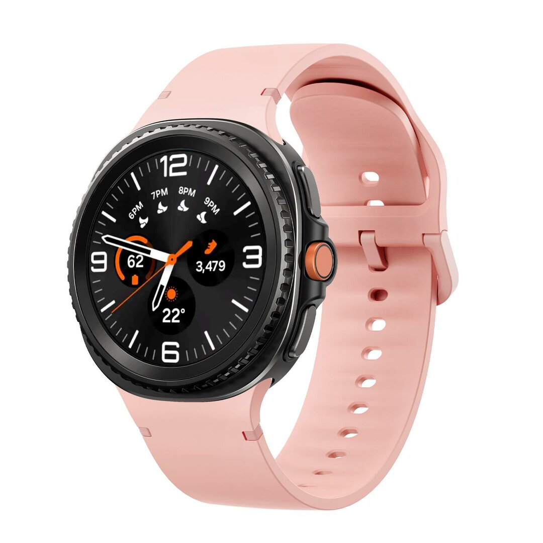 Weiches Silikonband - Gr&ouml;&szlig;e: S/M - Lachsrosa - Samsung Galaxy Watch 8 - 40mm / 44mm