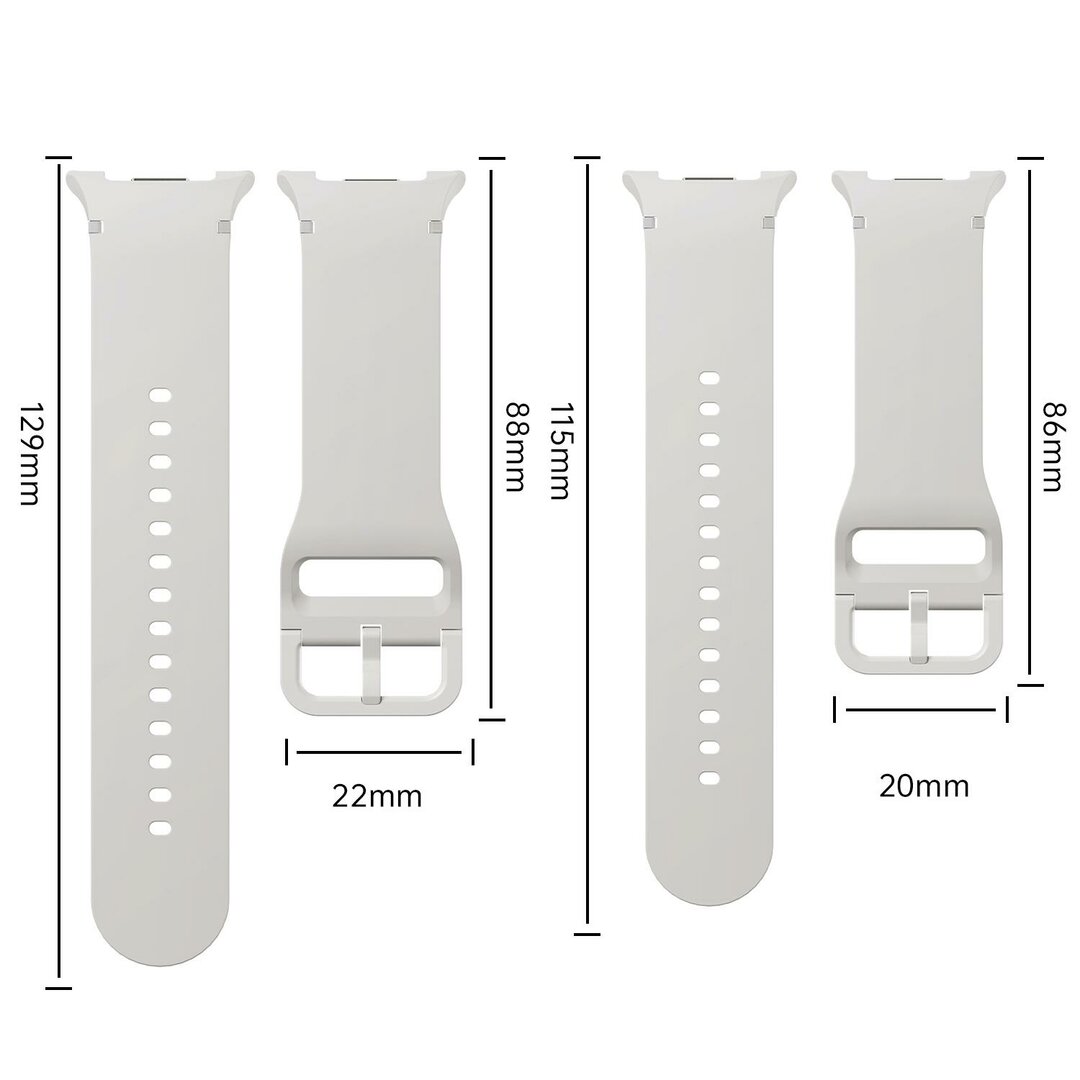 Weiches Silikonband - Gr&ouml;&szlig;e: S/M - Ocker - Samsung Galaxy Watch 8 - 40mm / 44mm