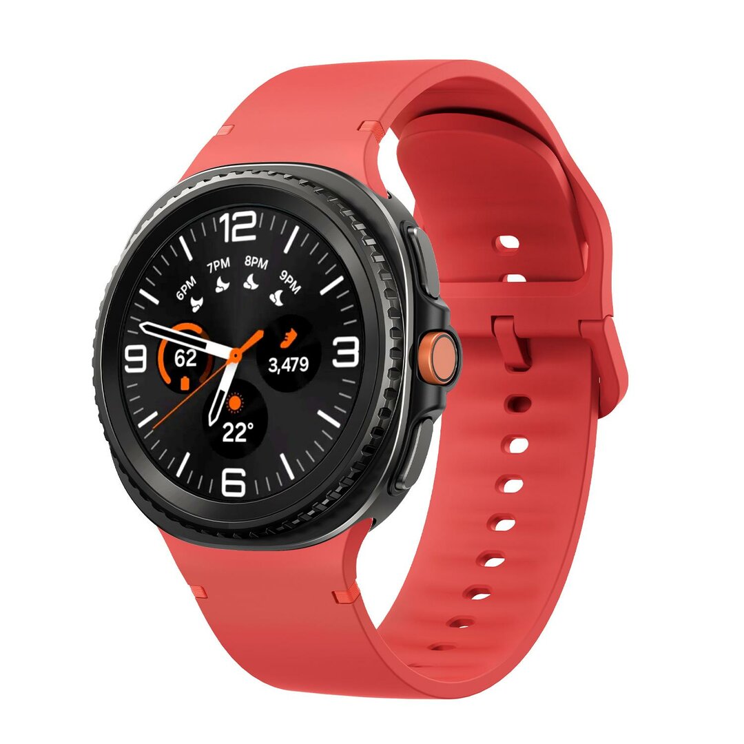 Weiches Silikonband - Gr&ouml;&szlig;e: S/M - Rot - Samsung Galaxy Watch 8 - 40mm / 44mm