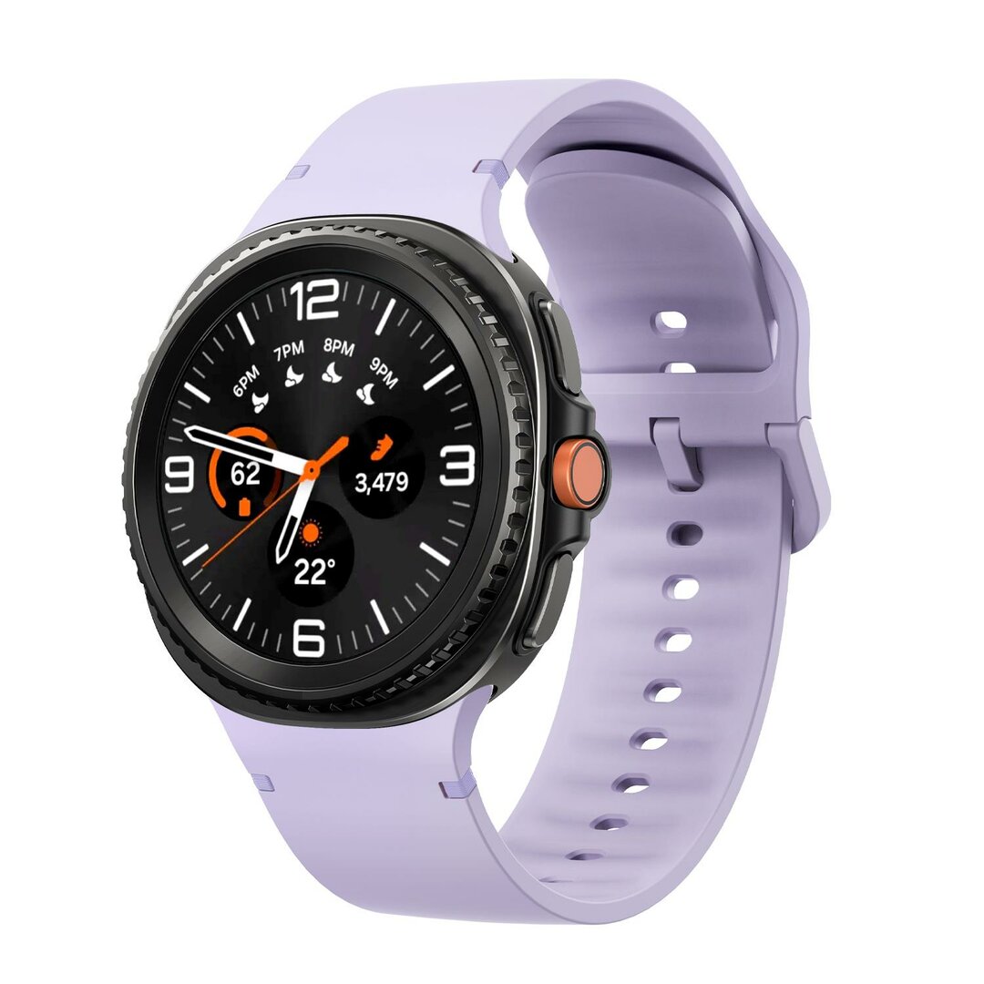 Weiches Silikonband - Gr&ouml;&szlig;e: S/M - Lila - Samsung Galaxy Watch 8 - 40mm / 44mm