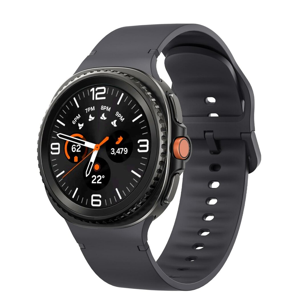 Weiches Silikonband - Gr&ouml;&szlig;e: S/M - Dunkelgrau - Samsung Galaxy Watch 8 - 40mm / 44mm