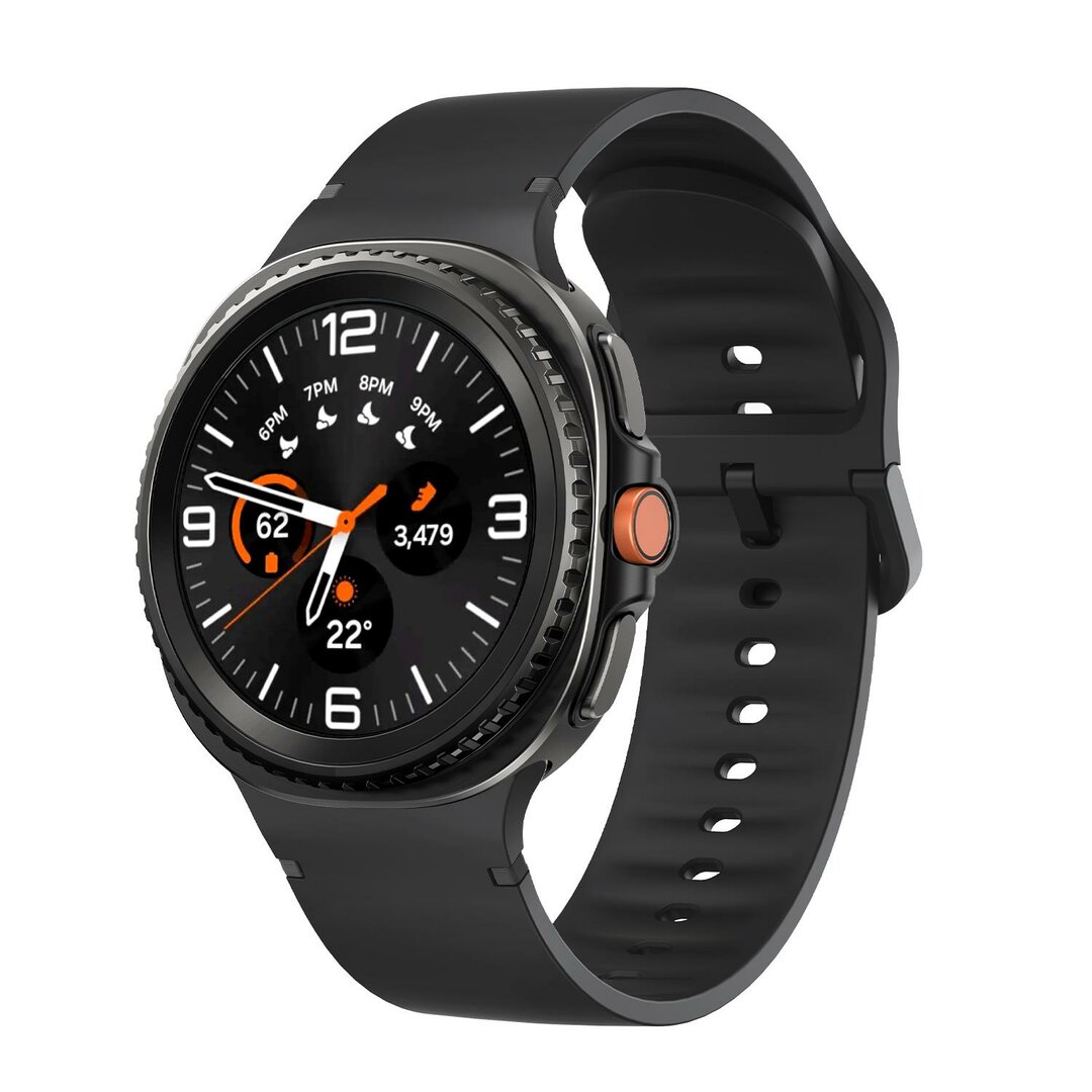 Weiches Silikonband - Gr&ouml;&szlig;e: S/M - Schwarz - Samsung Galaxy Watch 8 - 40mm / 44mm
