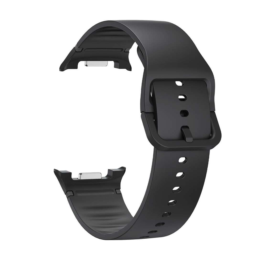 Weiches Silikonband - Gr&ouml;&szlig;e: S/M - Schwarz - Samsung Galaxy Watch 8 - 40mm / 44mm