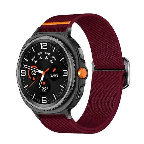 Nylon Loop Armband - Bordeaux - Samsung Galaxy Watch 8 Classic - 46mm