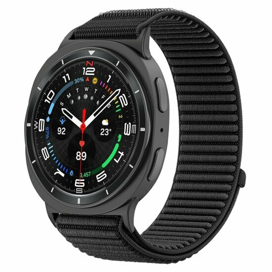 Nylon-Rippenband - Schwarz - Samsung Galaxy Watch 8 Classic - 46mm