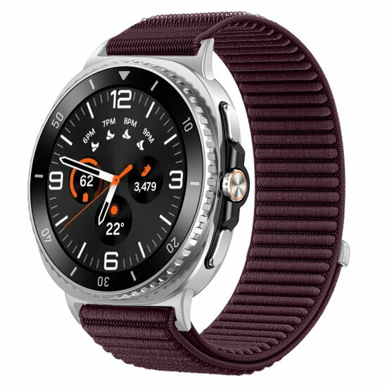 Nylon-Rippenband - Dunkelviolett - Samsung Galaxy Watch 8 Classic - 46mm