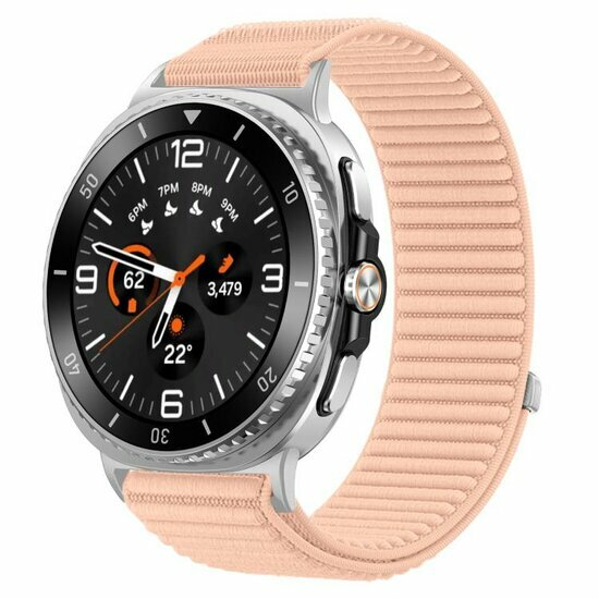 Nylon Rippenband - Sand Pink - Samsung Galaxy Watch 8 Classic - 46mm