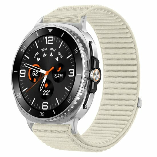 Nylon-Rippenband - Starlight - Samsung Galaxy Watch 8 Classic - 46mm