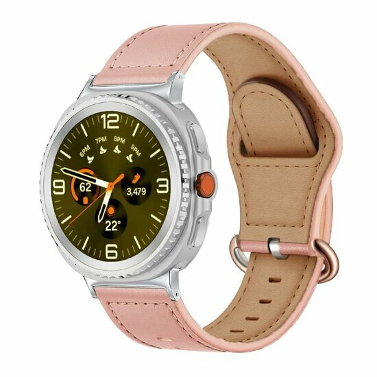 Klassisches Lederarmband - Rosa - Samsung Galaxy Watch 8 Classic - 46mm