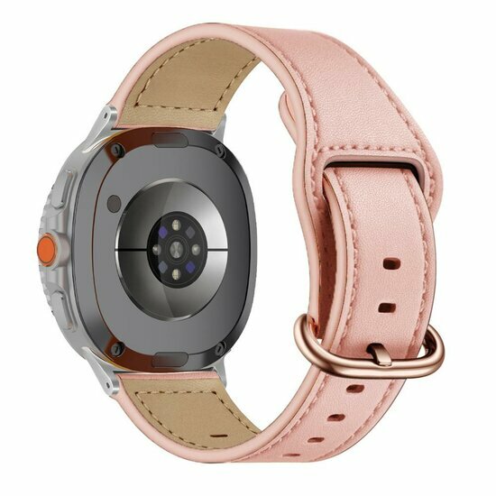 Klassisches Lederarmband - Rosa - Samsung Galaxy Watch 8 Classic - 46mm