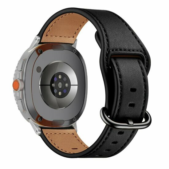 Klassisches Lederarmband - Schwarz - Samsung Galaxy Watch 8 Classic - 46mm